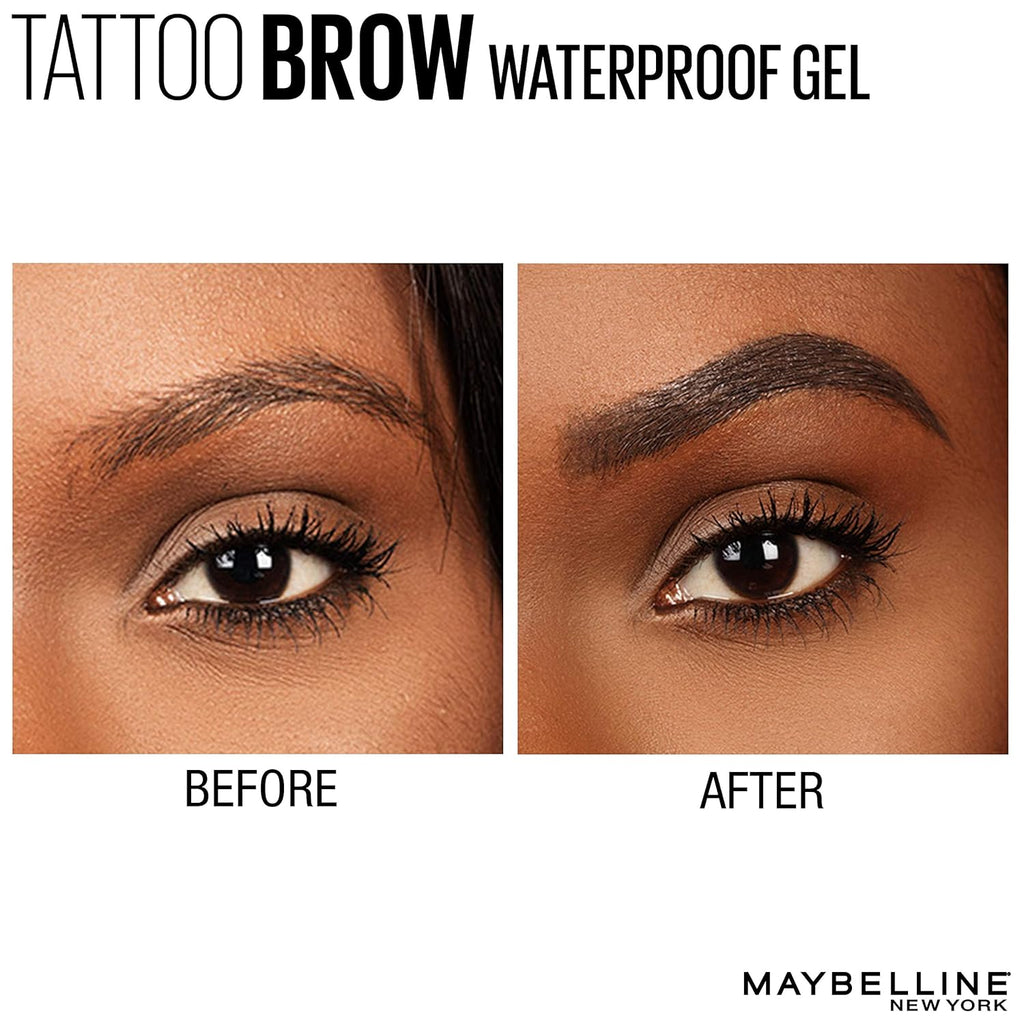 Maybelline Tattoostudio Waterproof Eyebrow Gel Makeup, Soft Brown, 1 Count