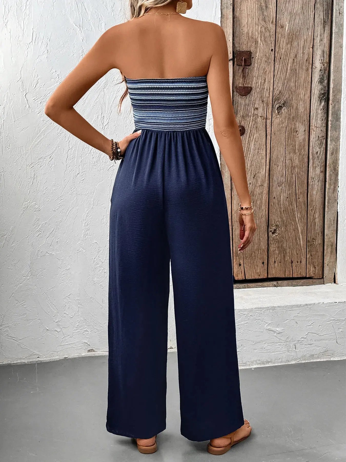 Tube Wide Leg Jumpsuit.
