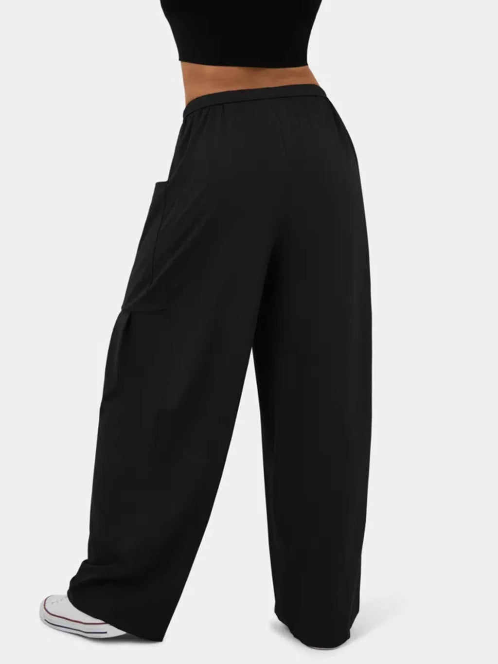 Drawstring Wide Leg Pants.