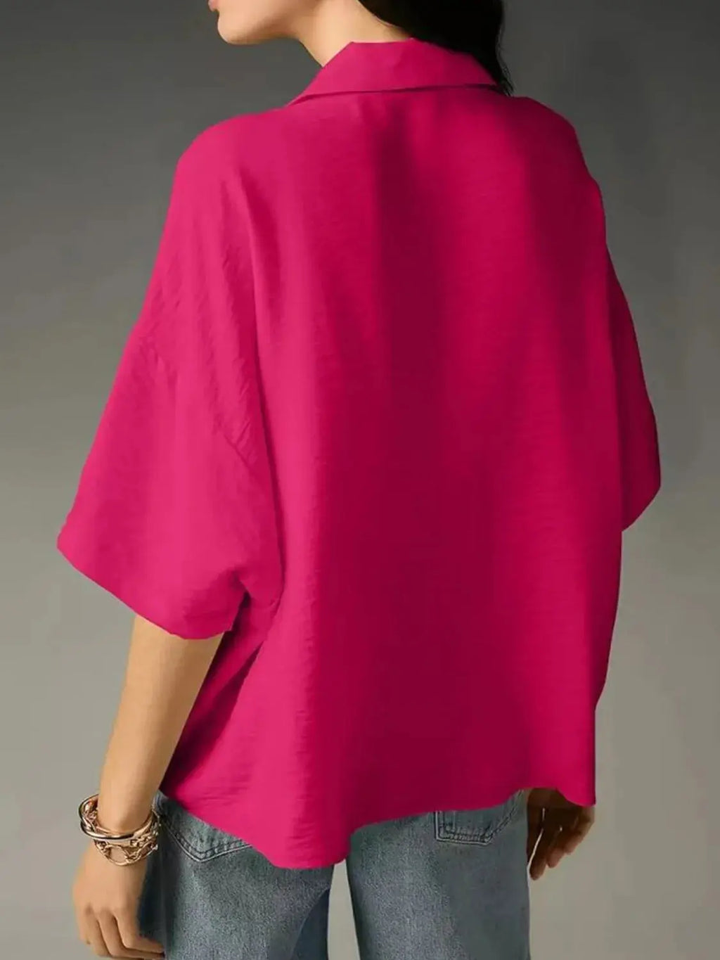 Collared Neck Half Sleeve Blouse.