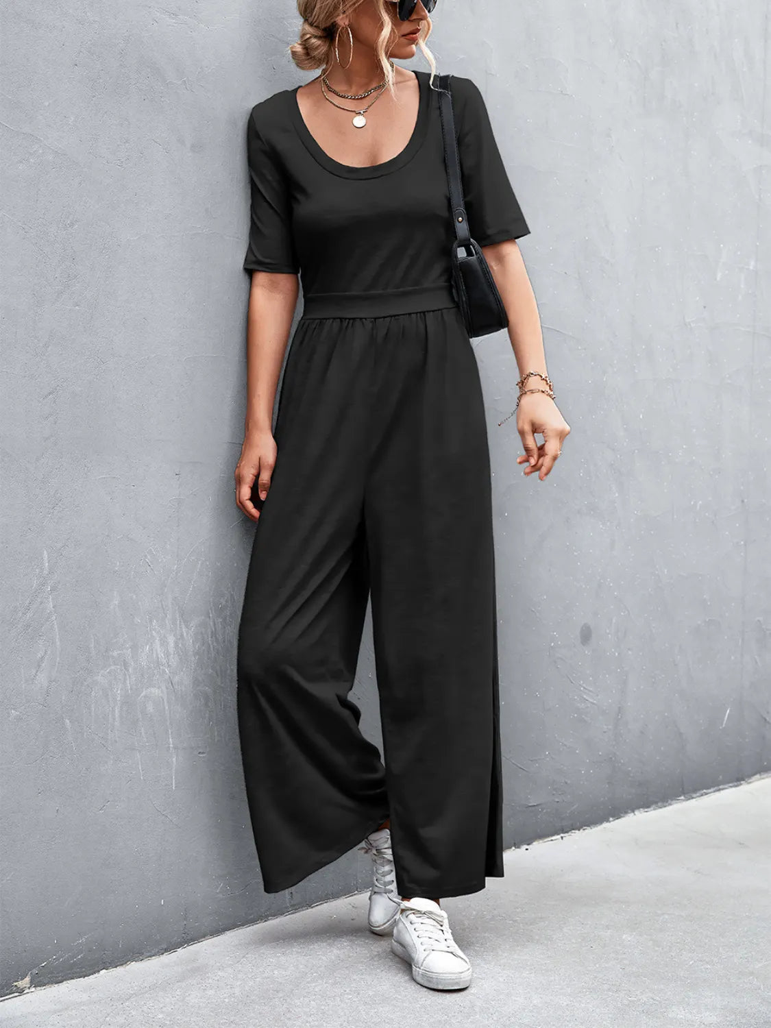 Short Sleeve Jumpsuit.