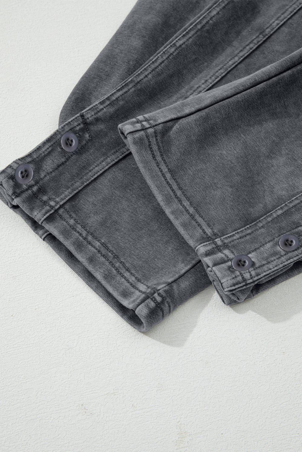 Medium Grey Mineral Wash Jogger Style High Waist Casual Pants Dear-Lover Dropshipping