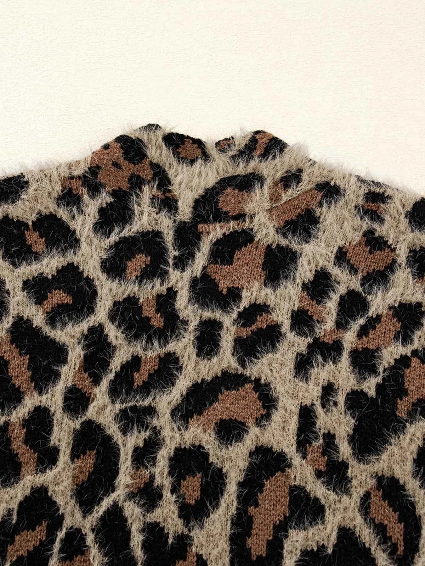 Leopard Open Casual Cardigan