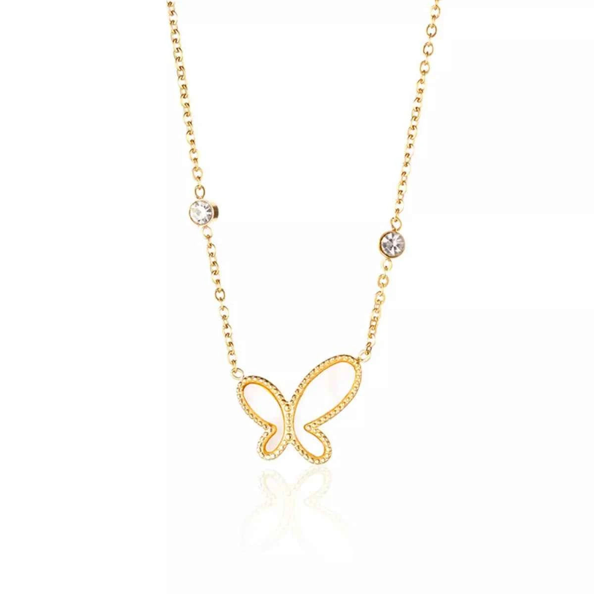 18K Gold-Plated Butterfly Necklace
