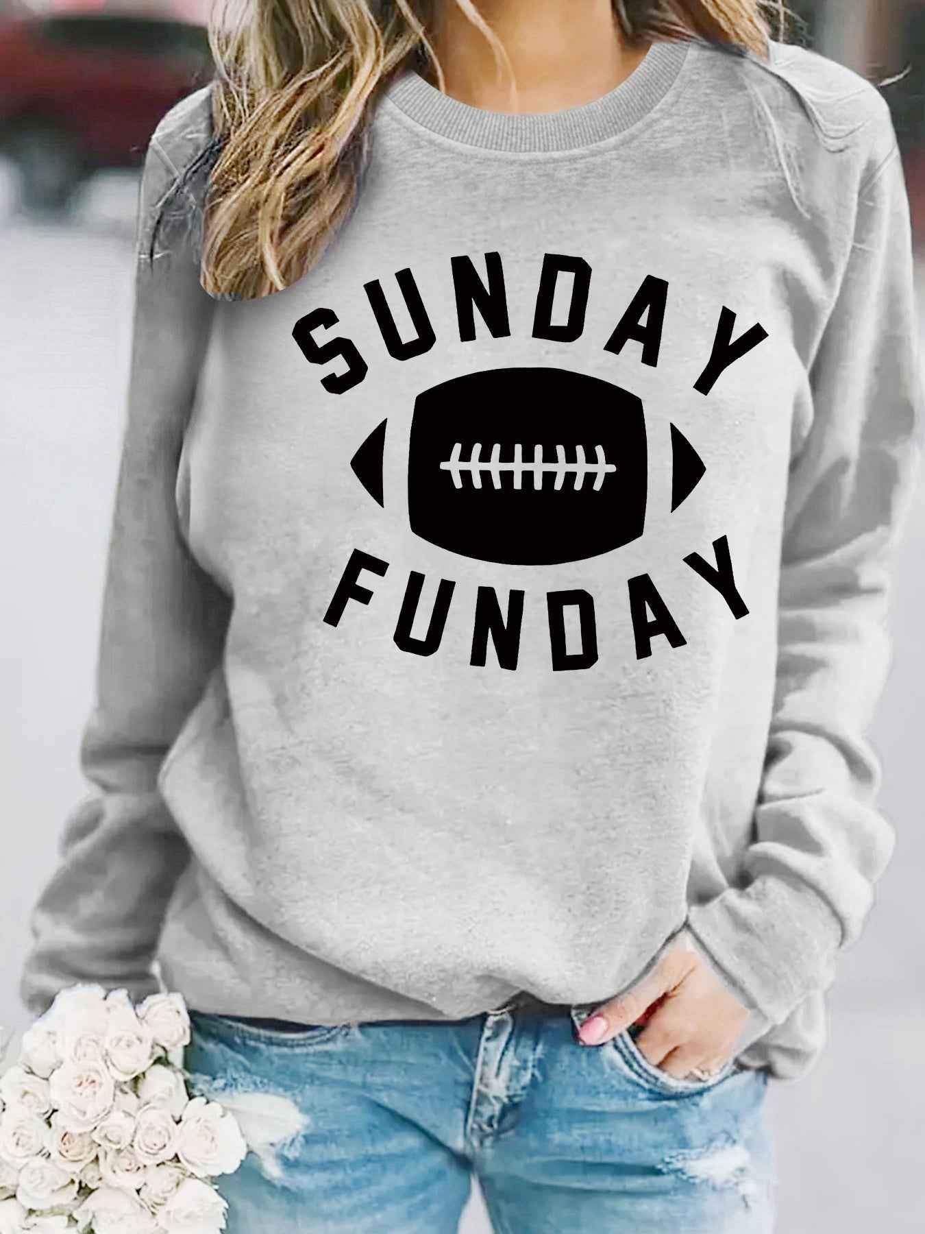 Rugby letter printed hoodie