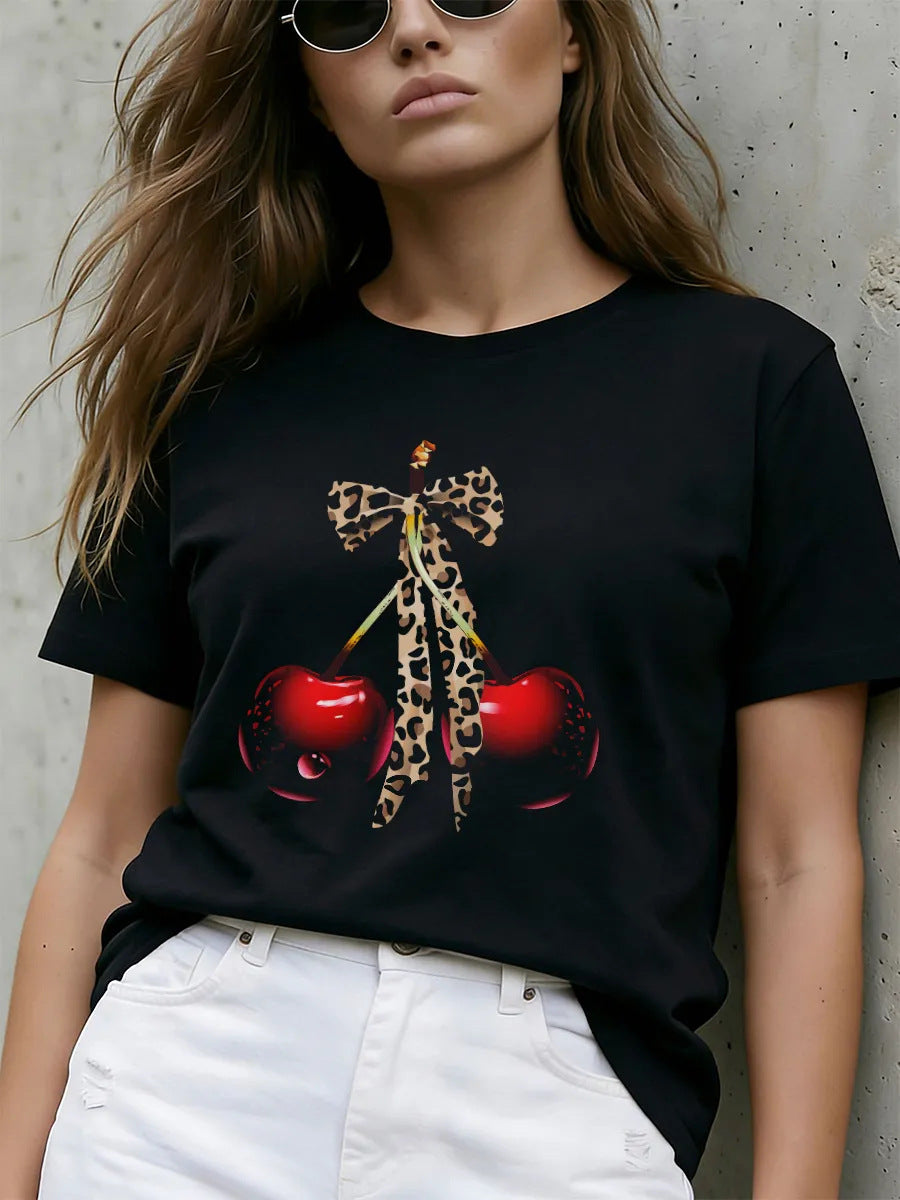 Cherry Bow Printed T-shirt