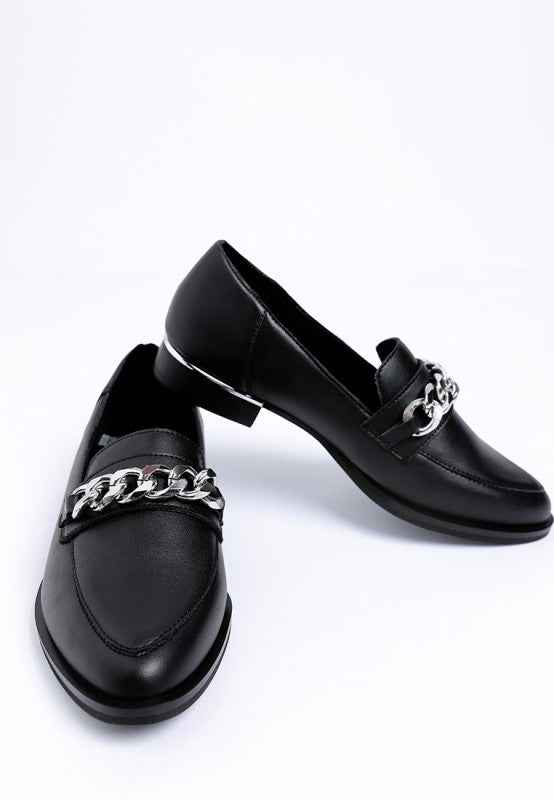 POLA Leather Horsebit Loafers