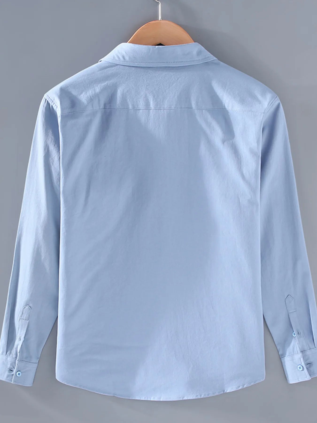 Men's Plus Size Button Up Long Sleeve Shirt.