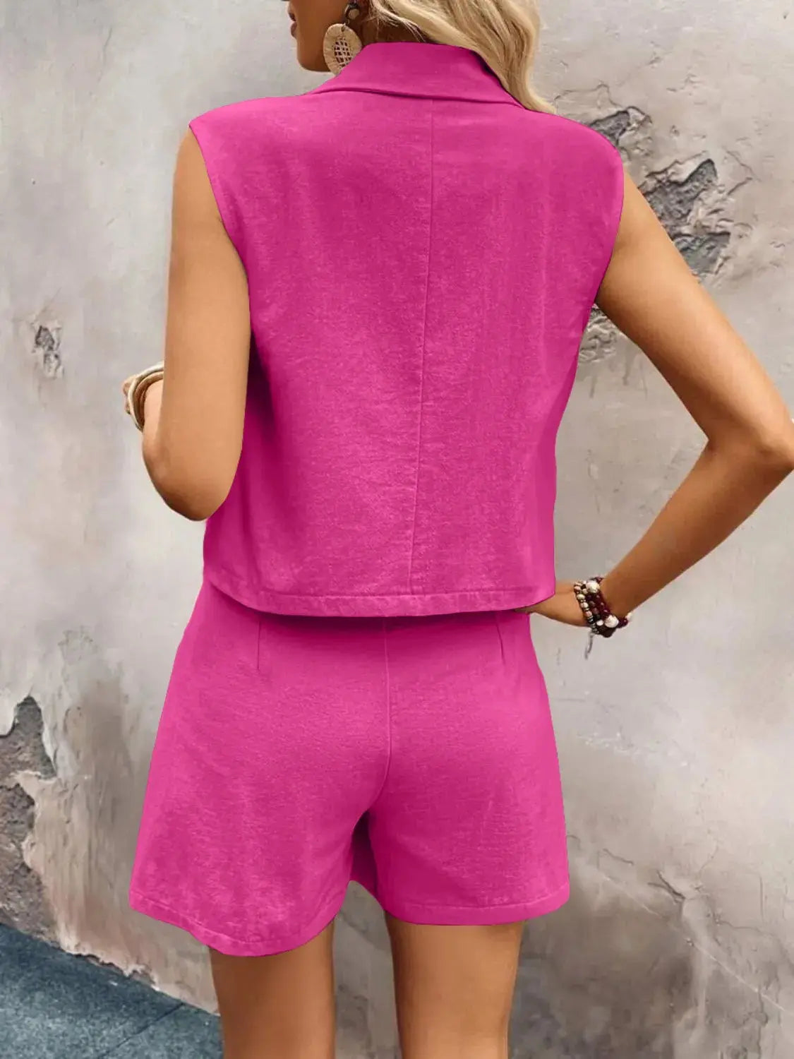 Sleeveless Top and Shorts Set WOMEN.