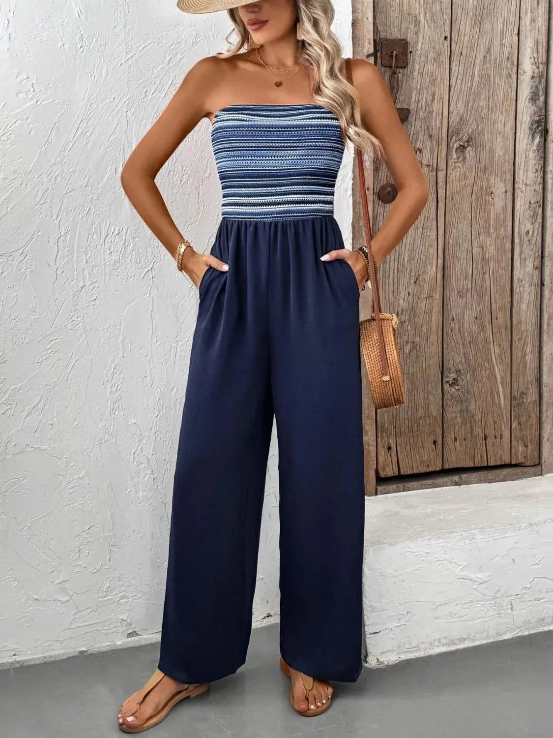 Tube Wide Leg Jumpsuit.