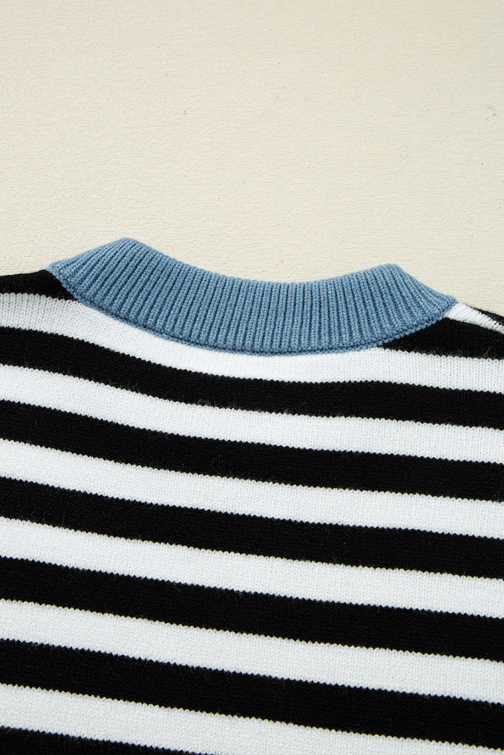 Color black Striped Panels Colorblock Sleeve Chic Sweater Dear-Lover Dropshipping