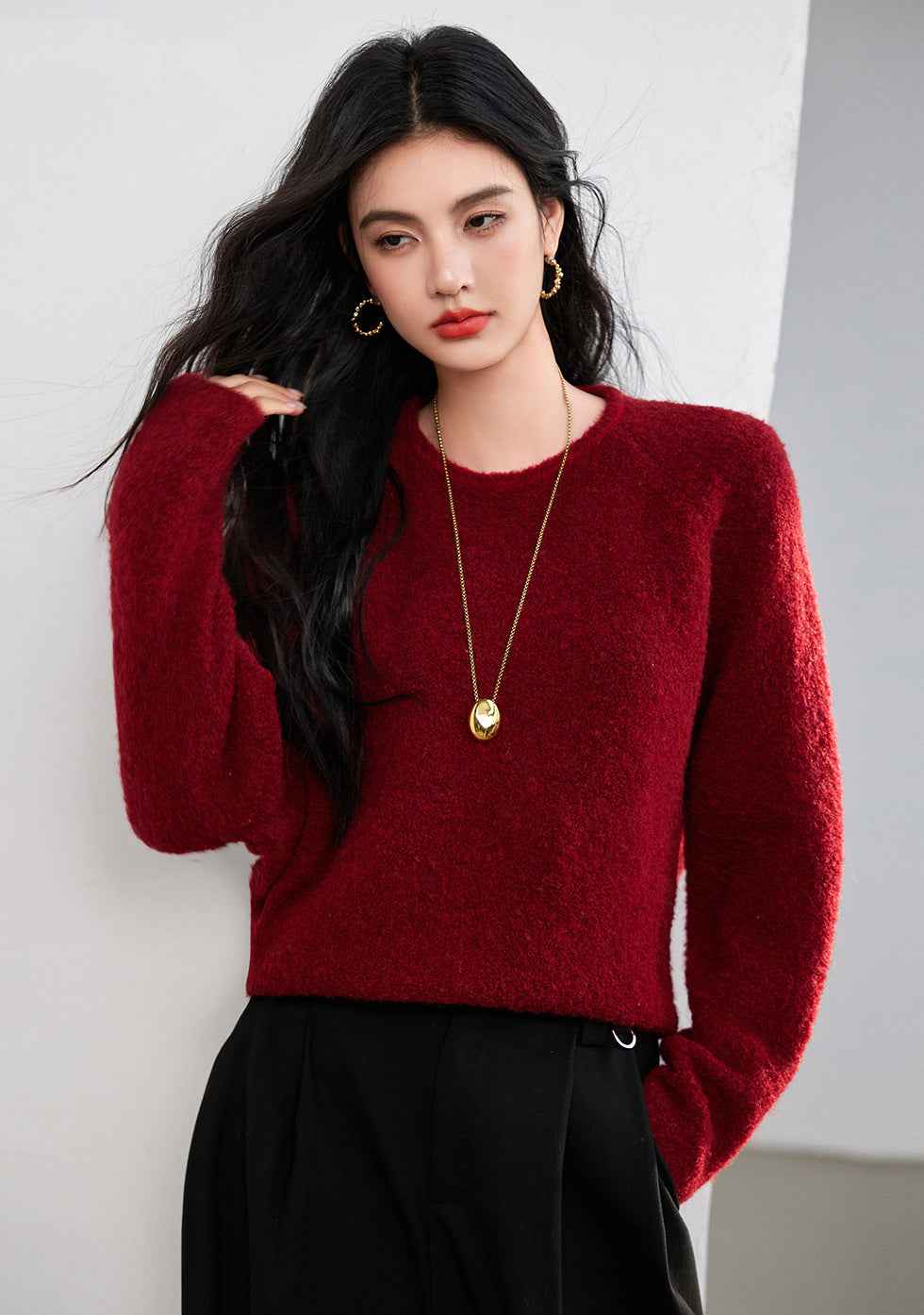 Knitwear in Red for Christmas and New Year High Quality
