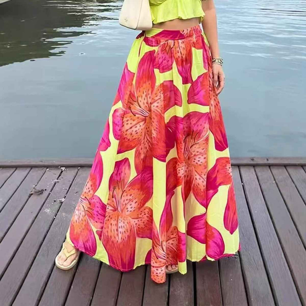 Beach Bohemian Vacation Casual Women's Skirt