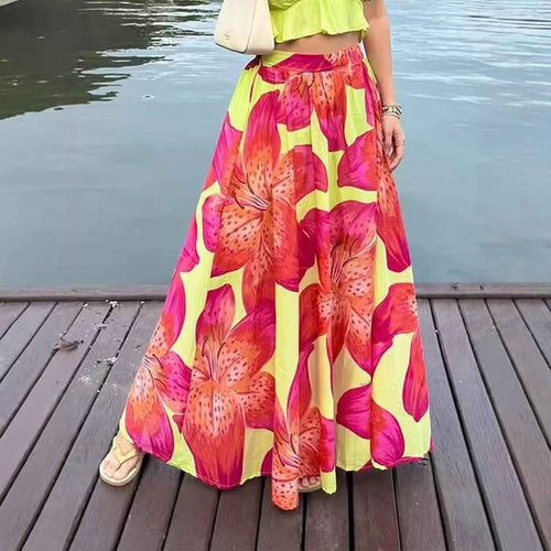 Beach Bohemian Vacation Casual Women's Skirt