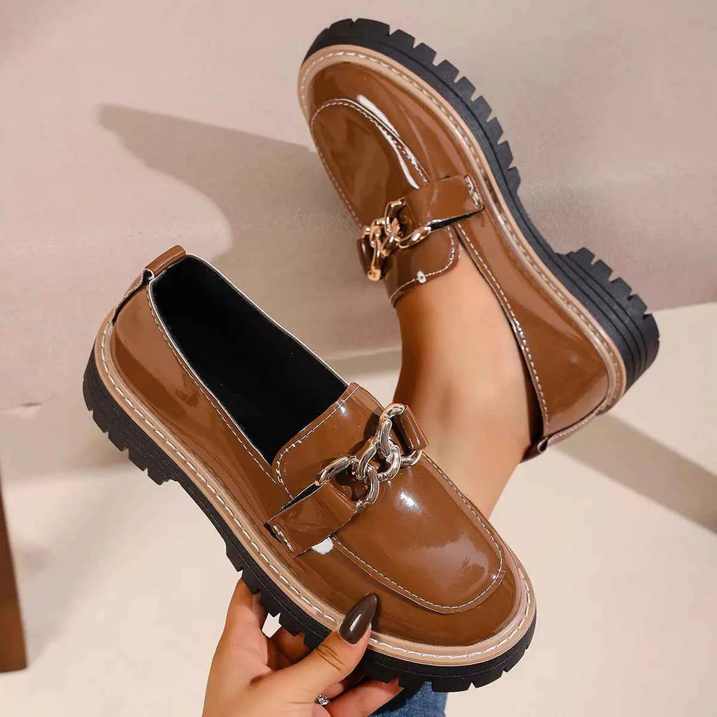 Chain Decor Chunky Loafers
