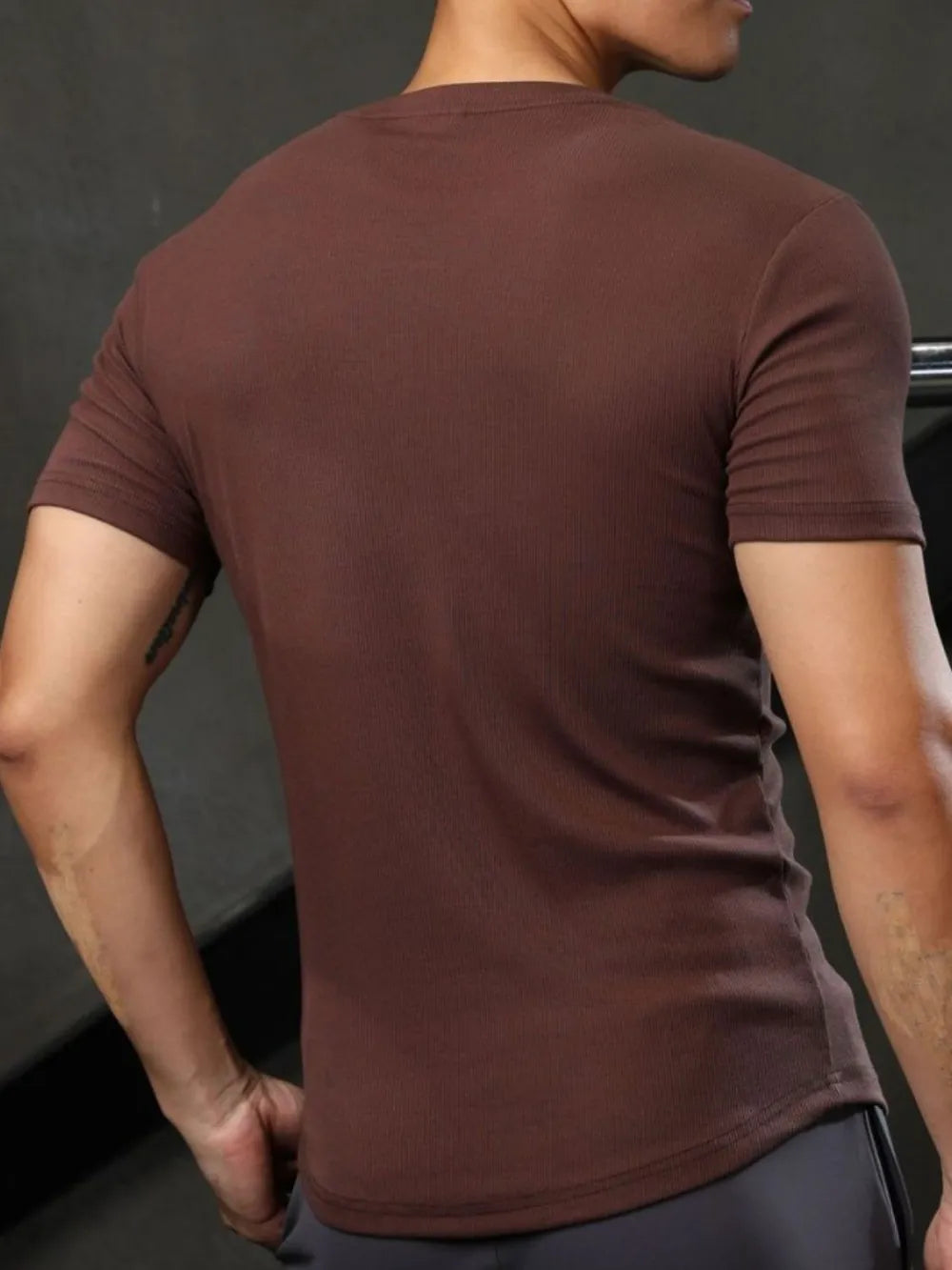 Men's Plus Size Round Neck Short Sleeve T-Shirt.