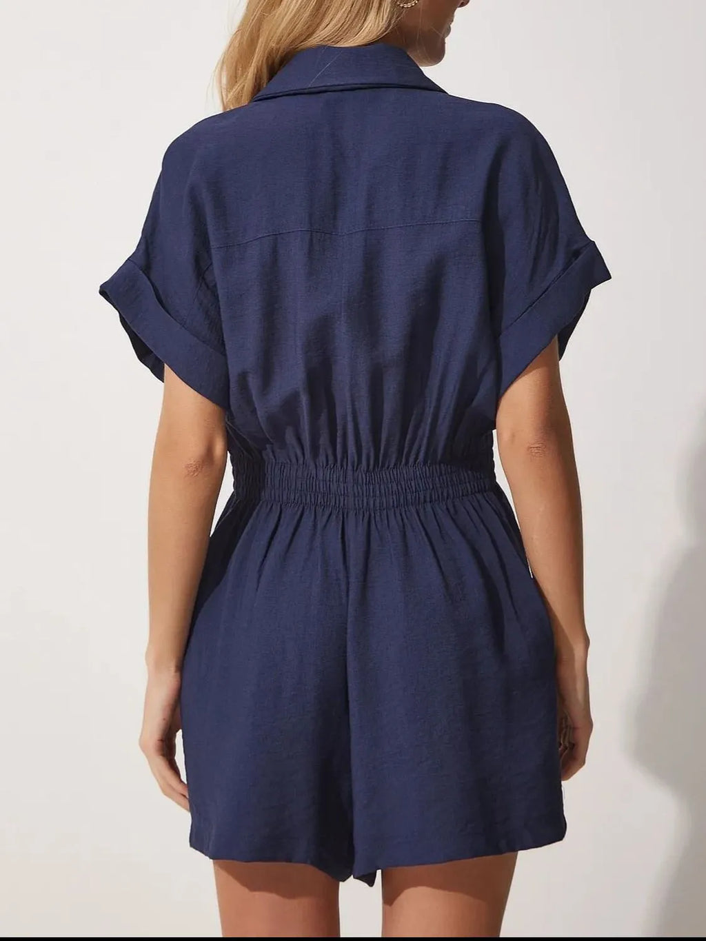 Johnny Collar Short Sleeve Romper.