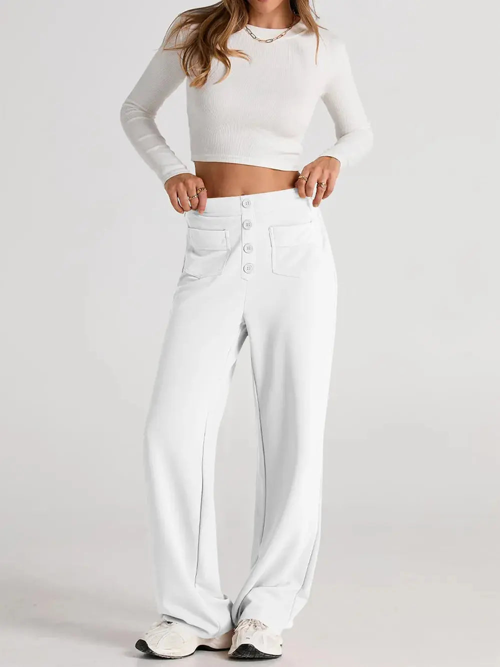 High Waist Wide Leg Pants.