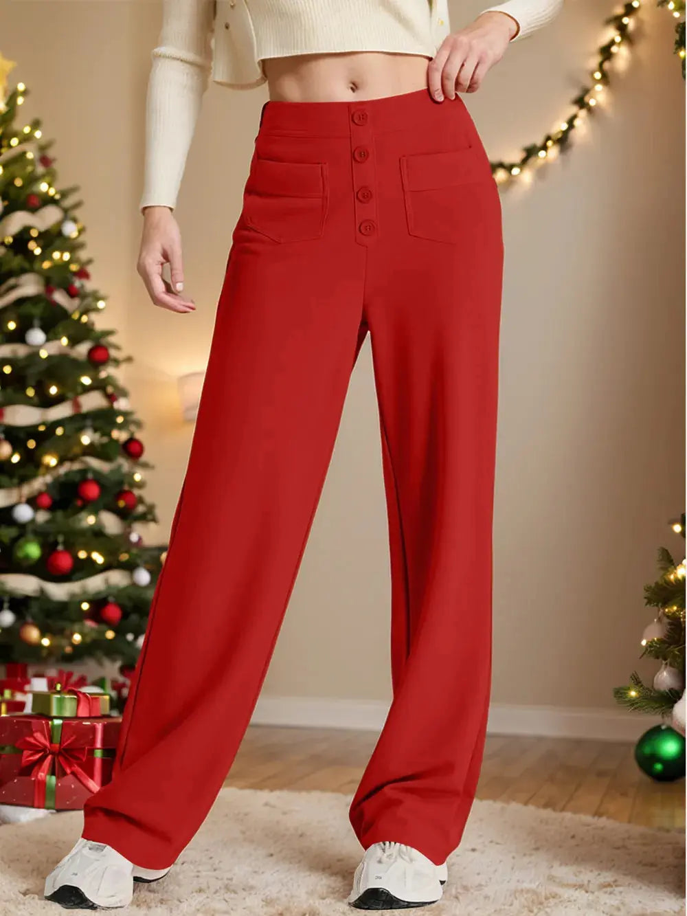 High Waist Wide Leg Pants.