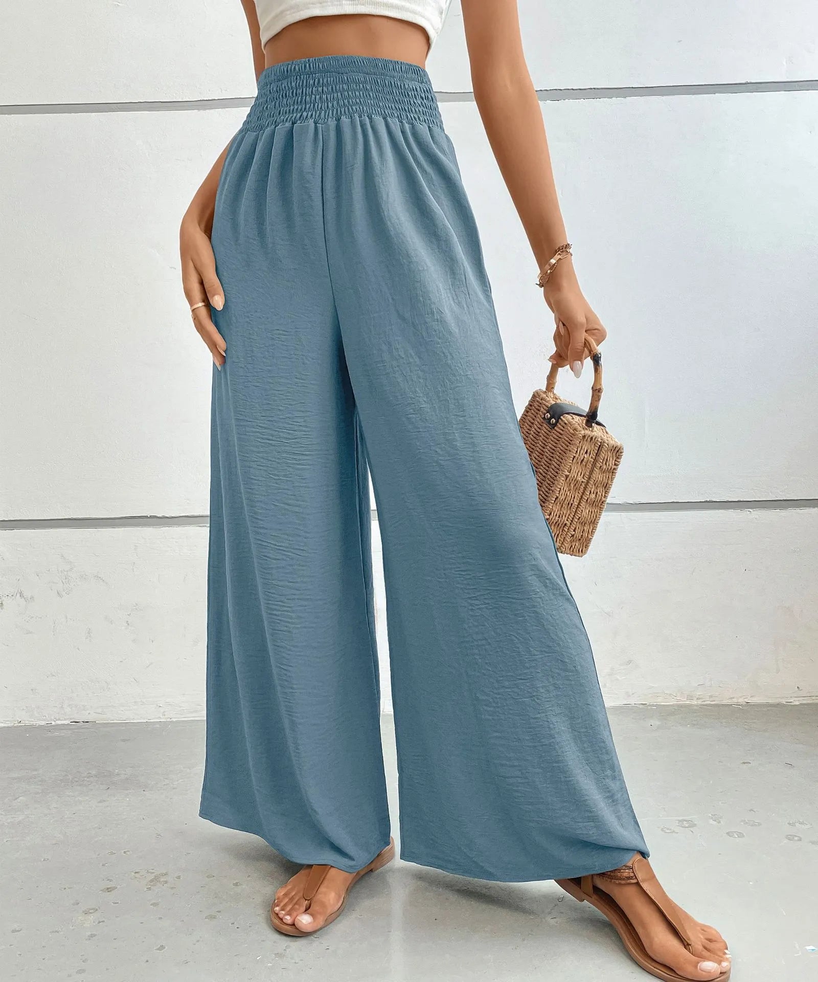 High-Waisted Wide Leg Pants.