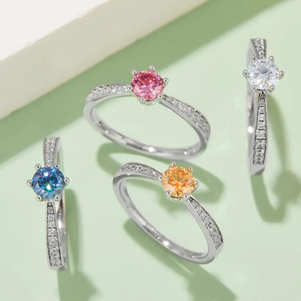 Moissanite 925 Sterling Silver Ring.