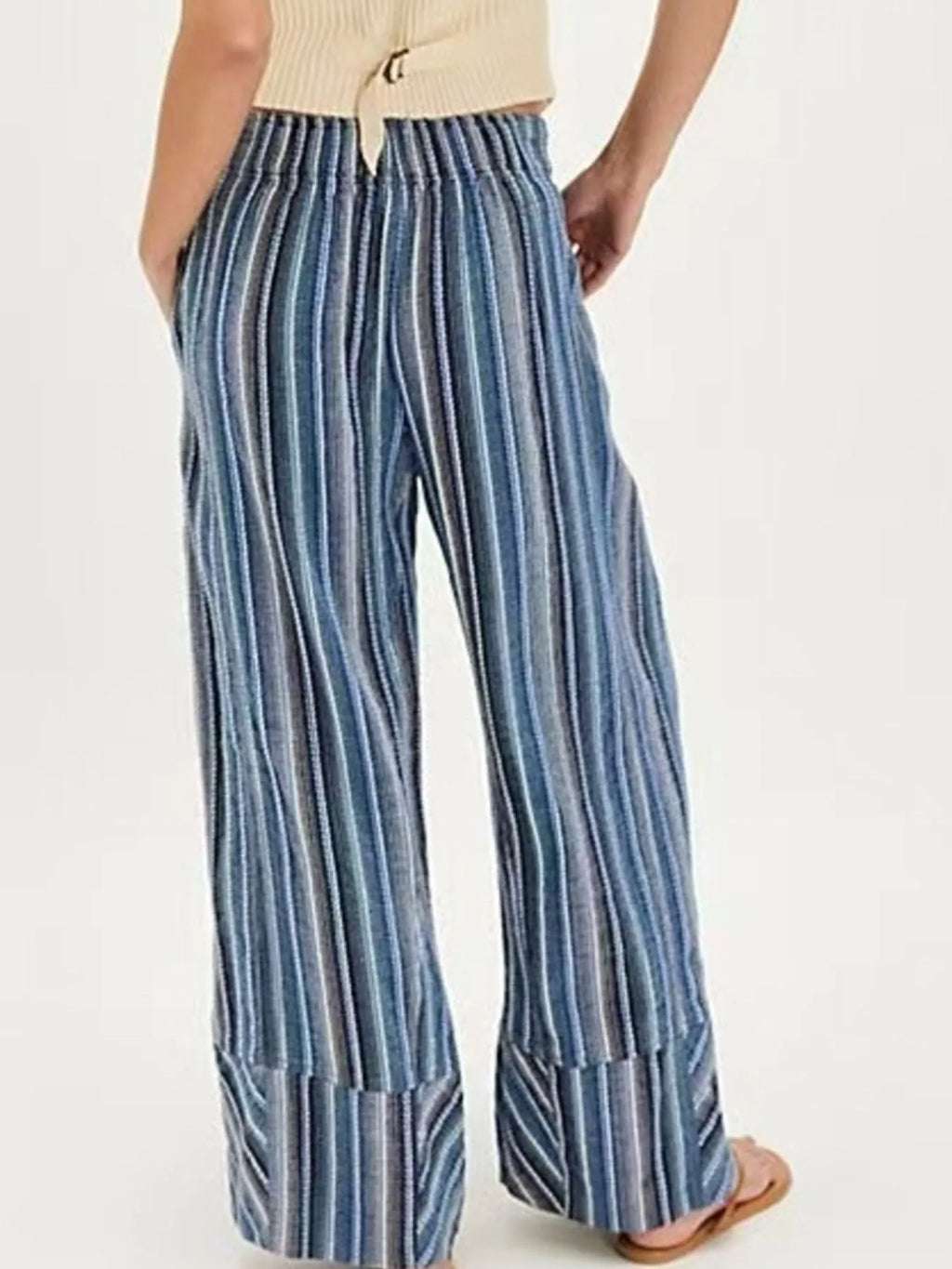 Striped Wide Leg Pants.