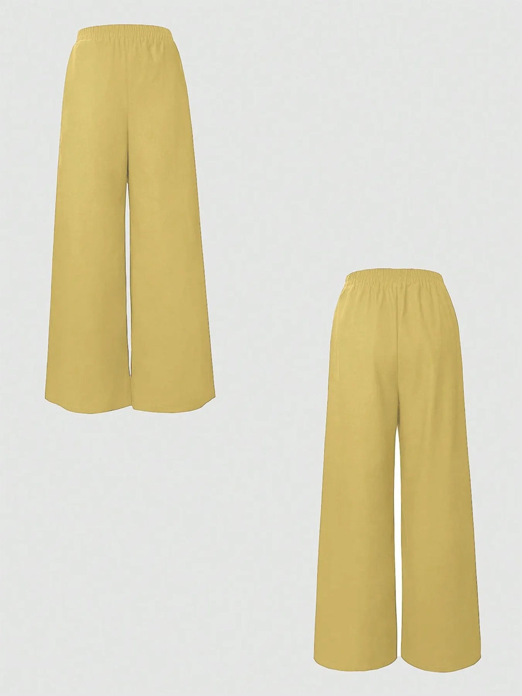 One Button Sleeveless Top and Pants Set.