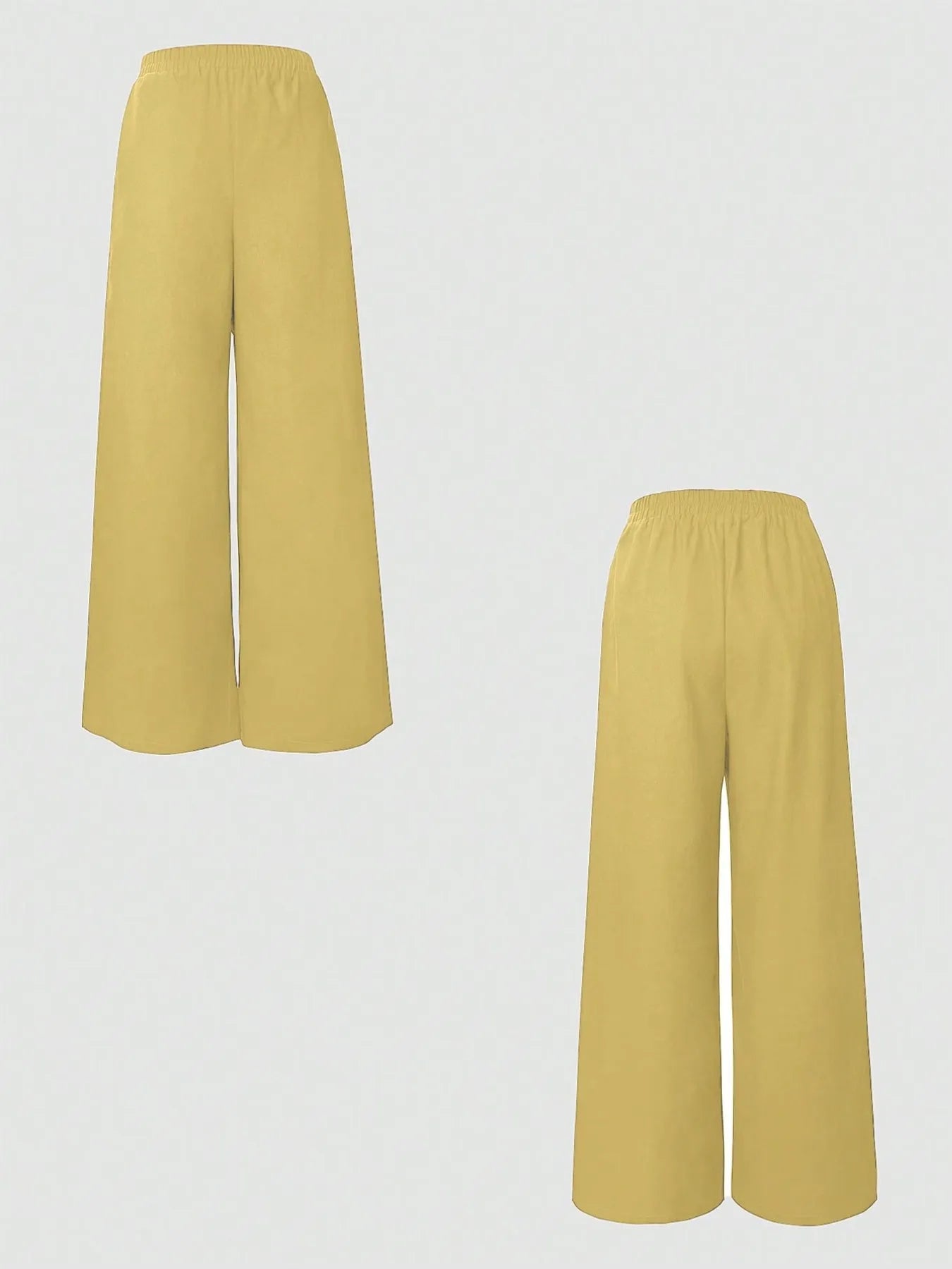 One Button Sleeveless Top and Pants Set.