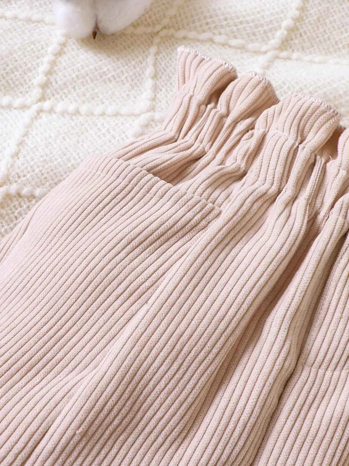 Children's Ruffled Hem Corduroy Pants