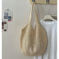 Casual Large Capacity Cotton Thread Woven Bag CJ