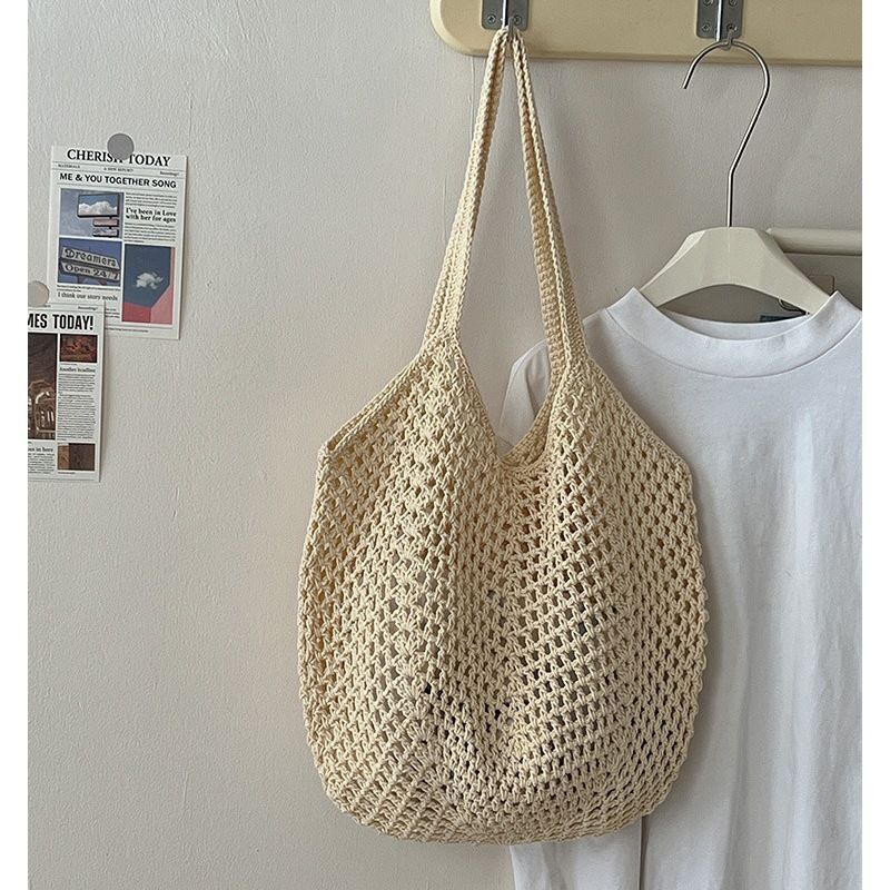 Casual Large Capacity Cotton Thread Woven Bag CJ