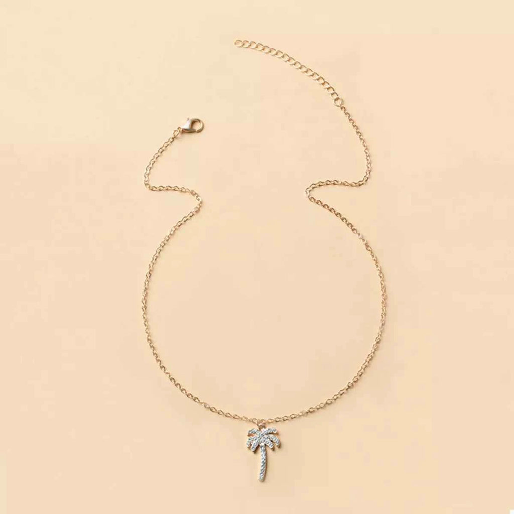 Palm Tree Pendant Necklace