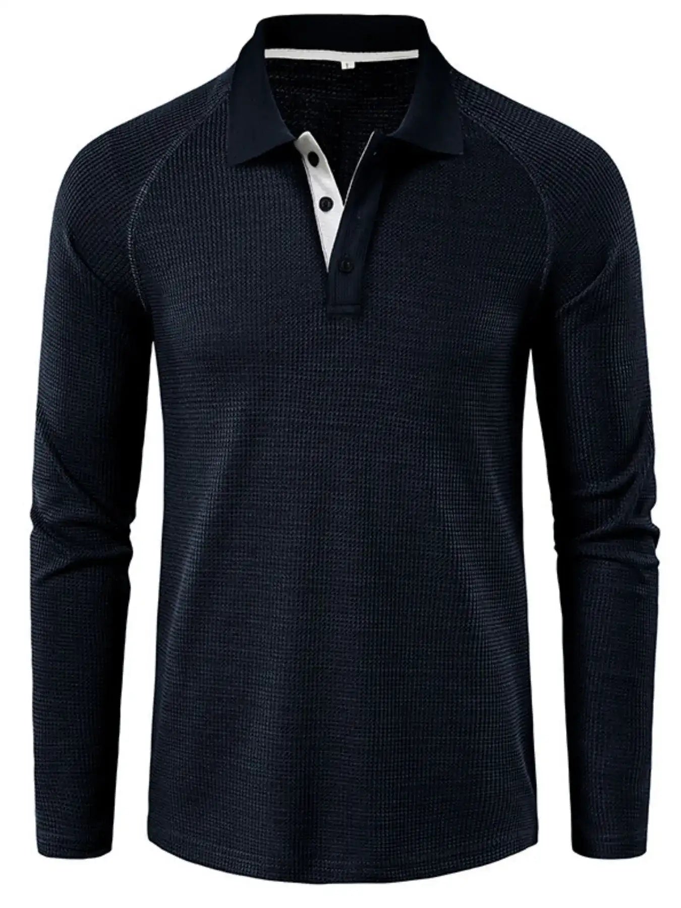 Men's Long Sleeve Textured Polo.