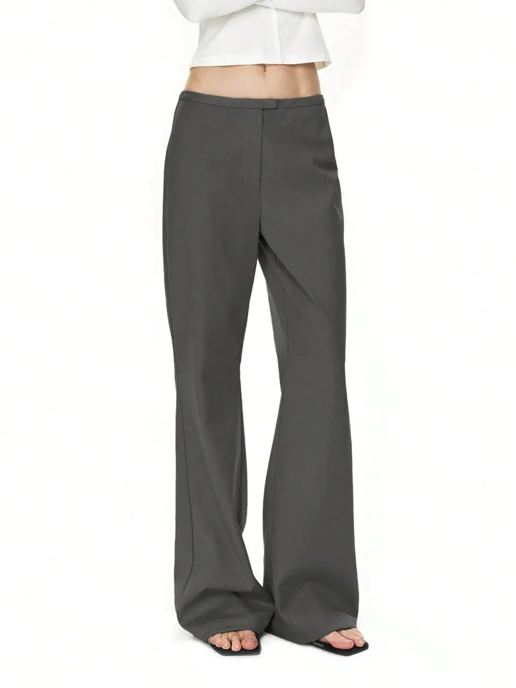 High Waist Flare Leg Trousers.