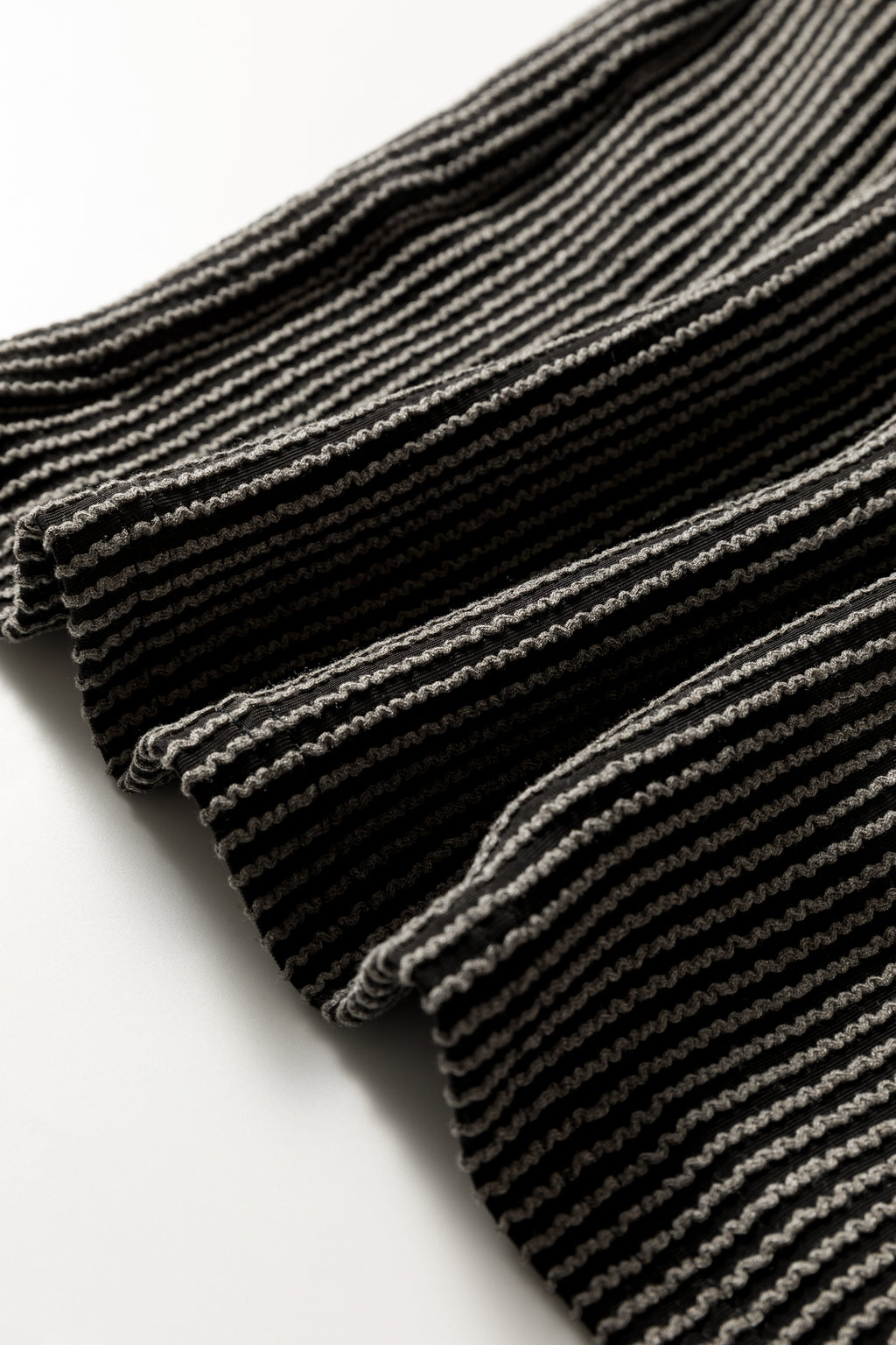 Carbon Grey Twisted Ribbed Dolman Long Sleeve Top