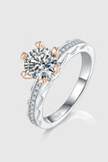 1 Carat Moissanite 925 Sterling Silver Ring.