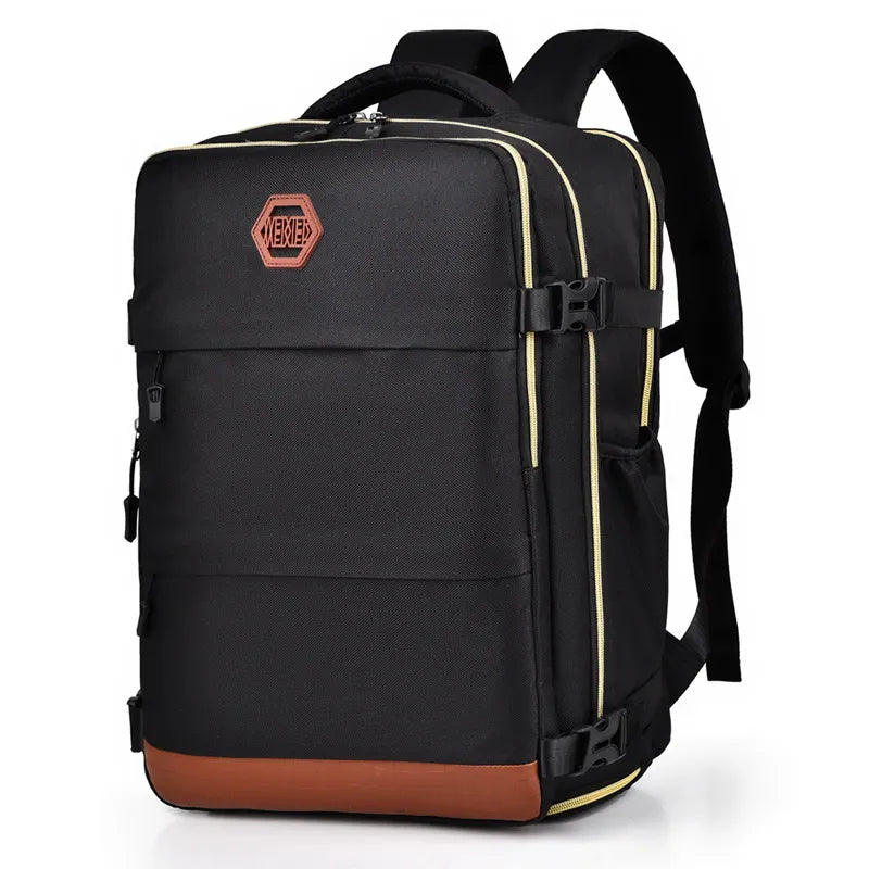 Color Block Multi-Pockets Backpack Bag.