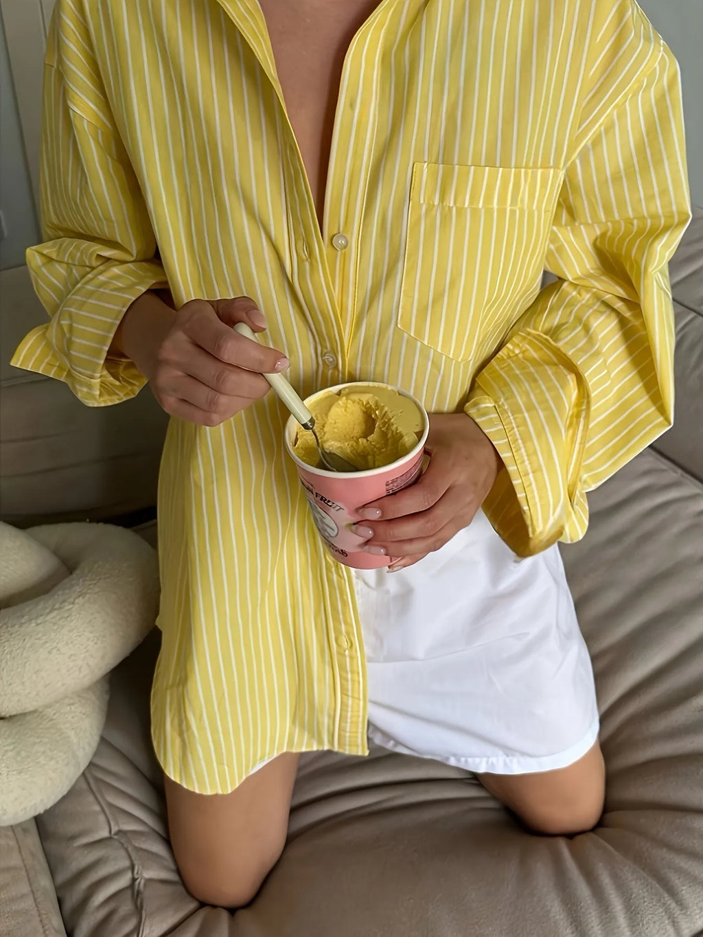 Striped Button-Down Shirt.