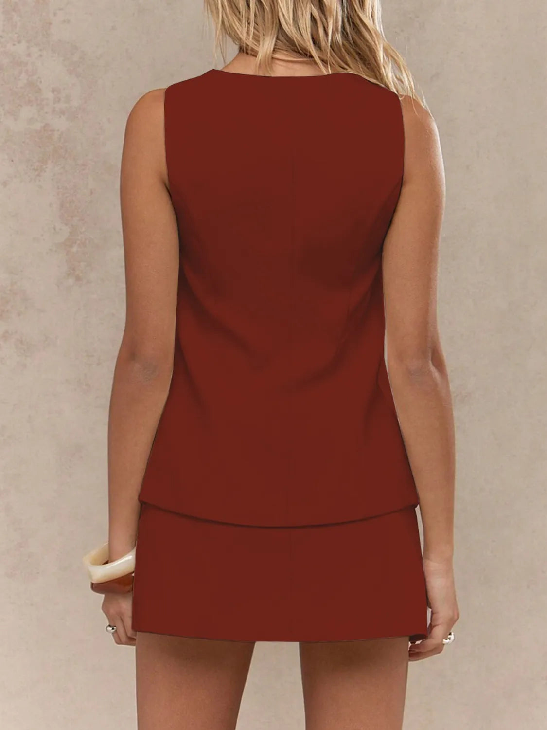 Square Neck Tank and Skirt WOMEN Set - CHIC TB