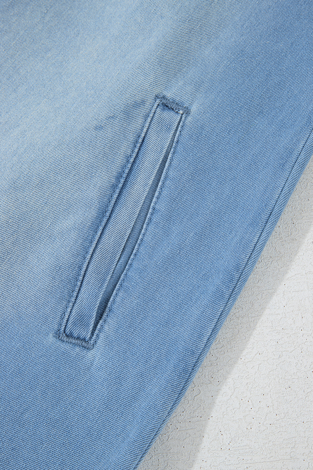 Beau Blue Risen Medium Washed Denim Shirt Dress Dear-Lover Dropshipping