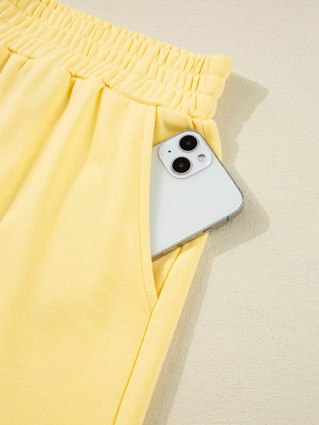 Color Block Patchwork Half Button Top and Shorts 2pcs Set.