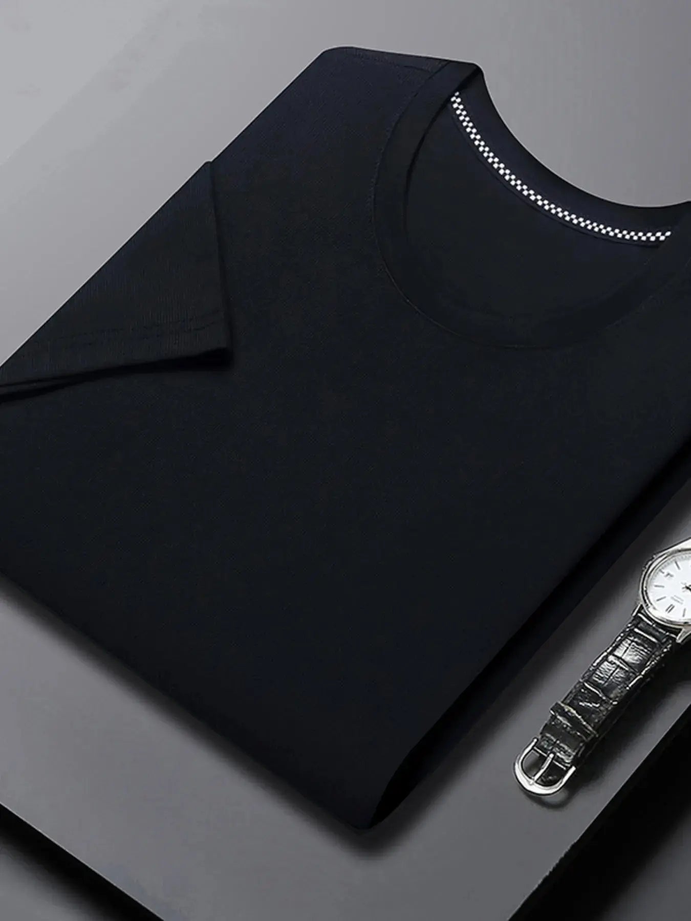 Men's Plus Size Breathable Short Sleeve T-Shirt.