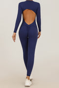 Women's Zip-Up Long-Sleeve Yoga Jumpsuit
