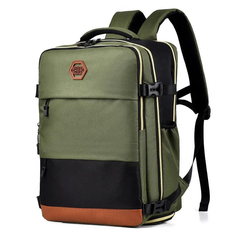 Color Block Multi-Pockets Backpack Bag.