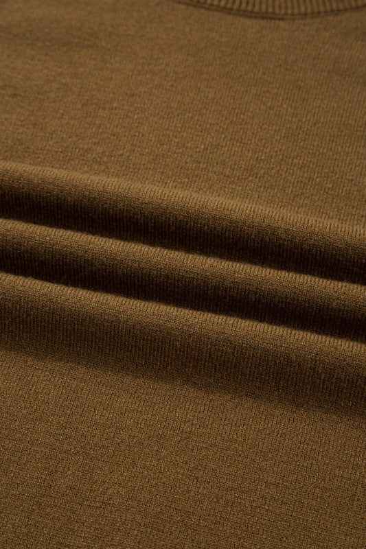 Colorblock Raglan Puff Sleeve Mock Neck Sweater