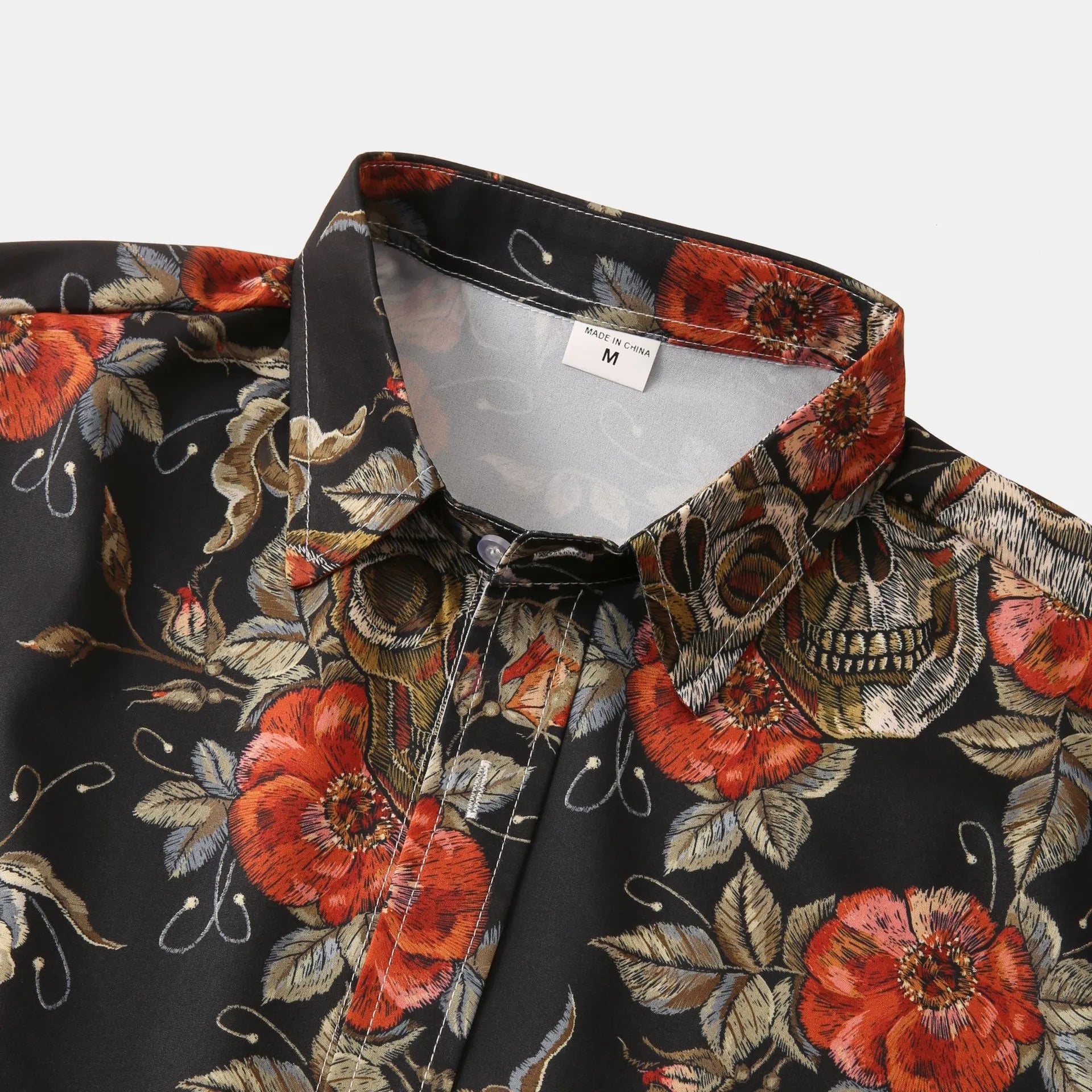 Men's Full Size Printed Short Sleeve Casual Shirt Plus Size.