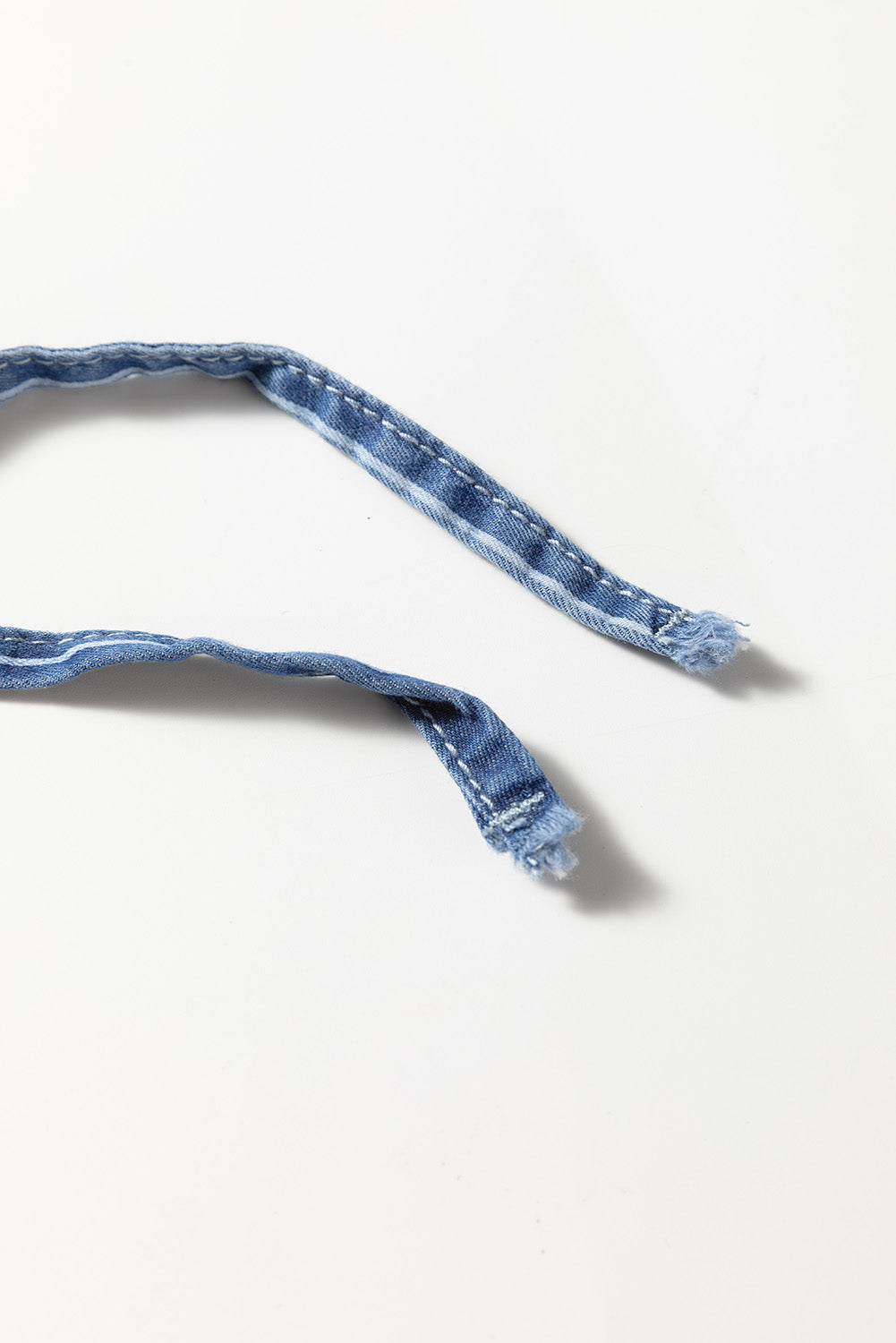 Blue Stripe Chambray Wide Leg Tied Elastic Waist Trousers Dear-Lover Dropshipping