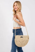Fame Braided Semi Circle Tote Bag.