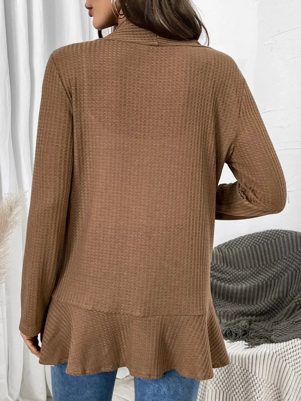 Open Front Long Sleeve Cardigan.