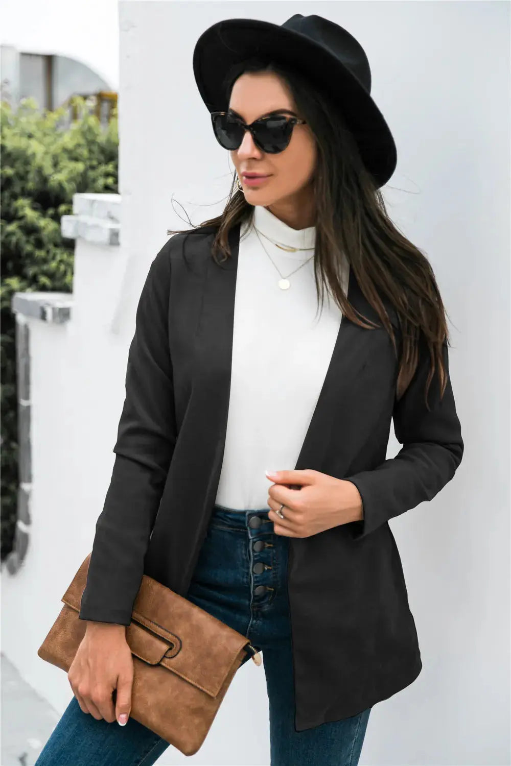 Three-Quarter Sleeve Blazer.